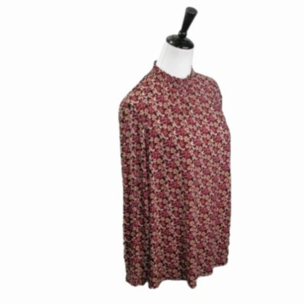Anne Klein Orange/Red Floral Pull Over Blouse Size XL - Picture 2 of 5